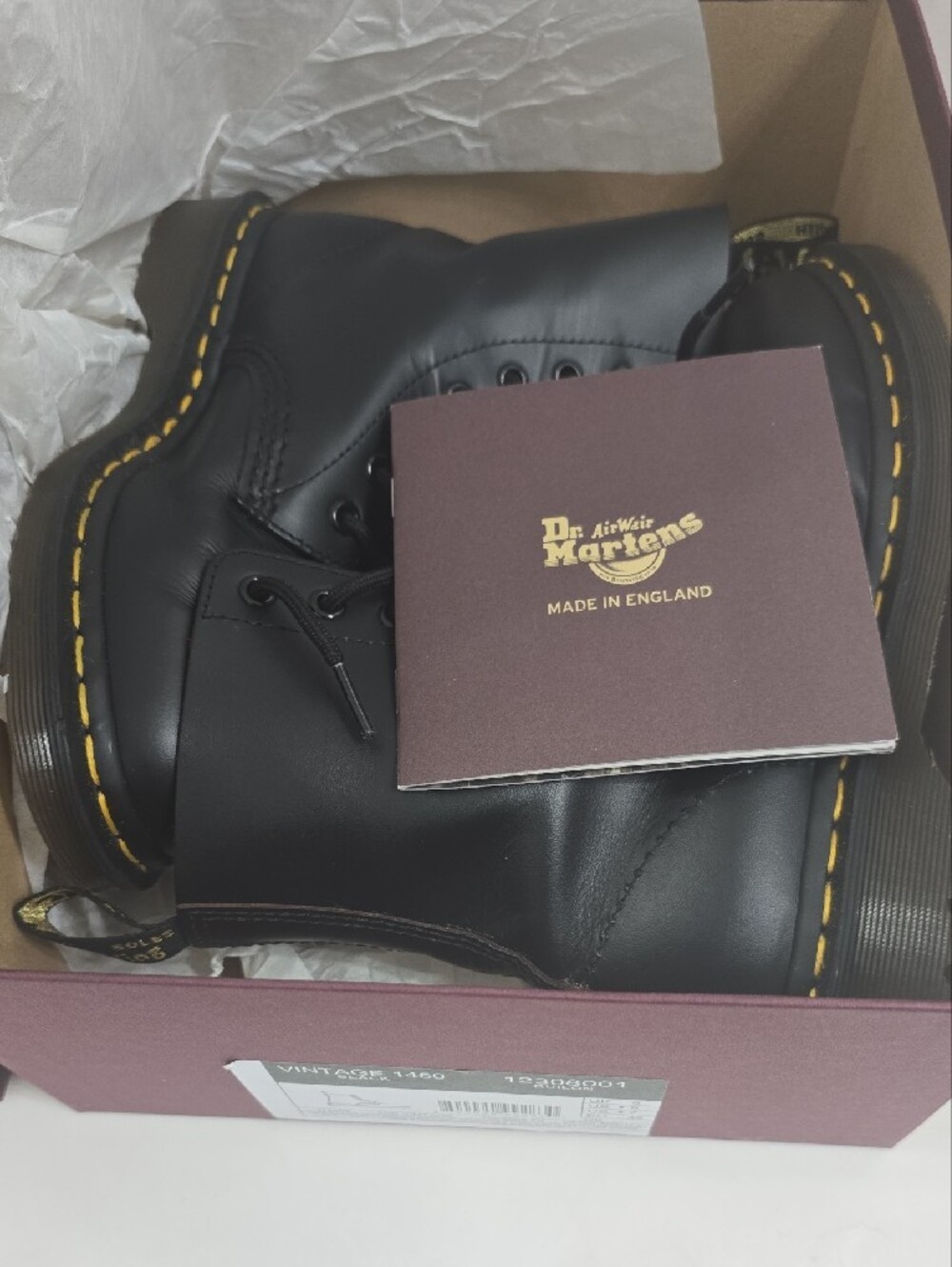 MIE Dr. Martens Made In England Vintage 1460 Quilon Boots UK 5 - Picture 16 of 16